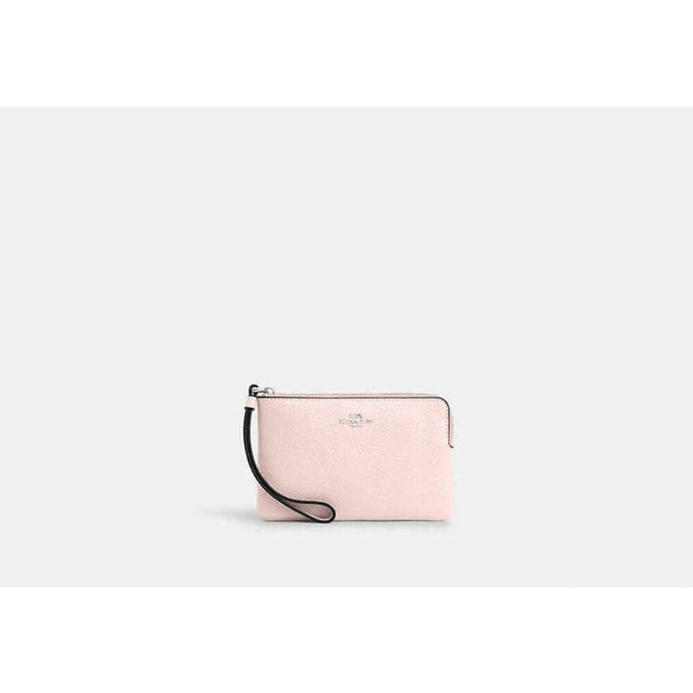 Coach Corner Zip Wristlet - Blush Pink NWT